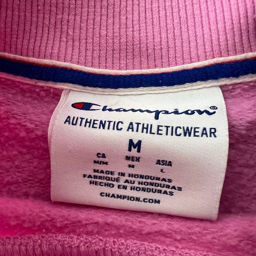 Pink Champion Mock Neck Sweatshirt Pullover Crop Logo Women's Medium - Picture 5 of 8